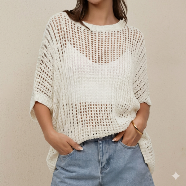 Gemini_Generated_Image_b1cwi4b1cwi4b1cw Bohemian White Hollow Out Knit Mesh Loose Over-Top - Summer Resort Sun Protection Shirt