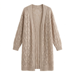 Gemini_Generated_Image_g1pdhg1pdhg1pdhg Premium Long Beige Crochet Knit Cardigan for Women – Open Front Geometric Diamond Boho Duster with Side Slits, Spring Summer Outerwear