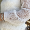 Elevate Your Style: Ethereal White Mohair and Lace Sweater